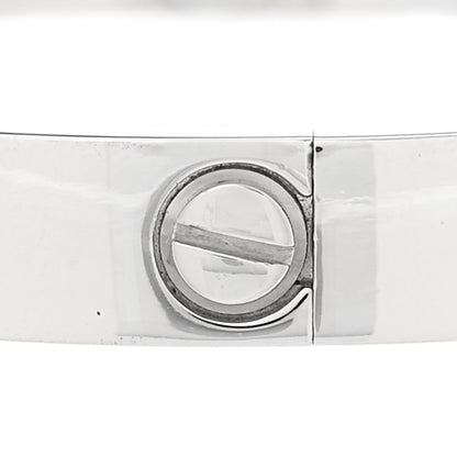 Cartier 18K White Gold 10 Diamond LOVE Bracelet 16 7 of 9