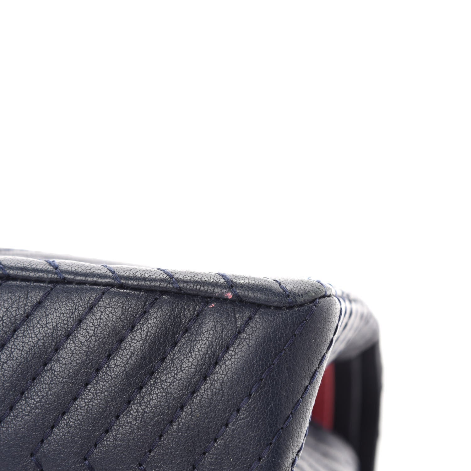Chanel Sheepskin Chevron Quilted 2.55 Reissue 225 Flap Navy Blue 8 of 14