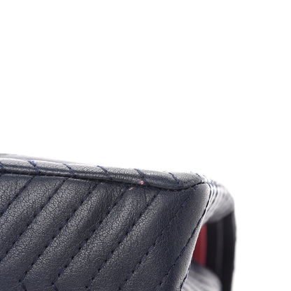 Chanel Sheepskin Chevron Quilted 2.55 Reissue 225 Flap Navy Blue 8 of 14