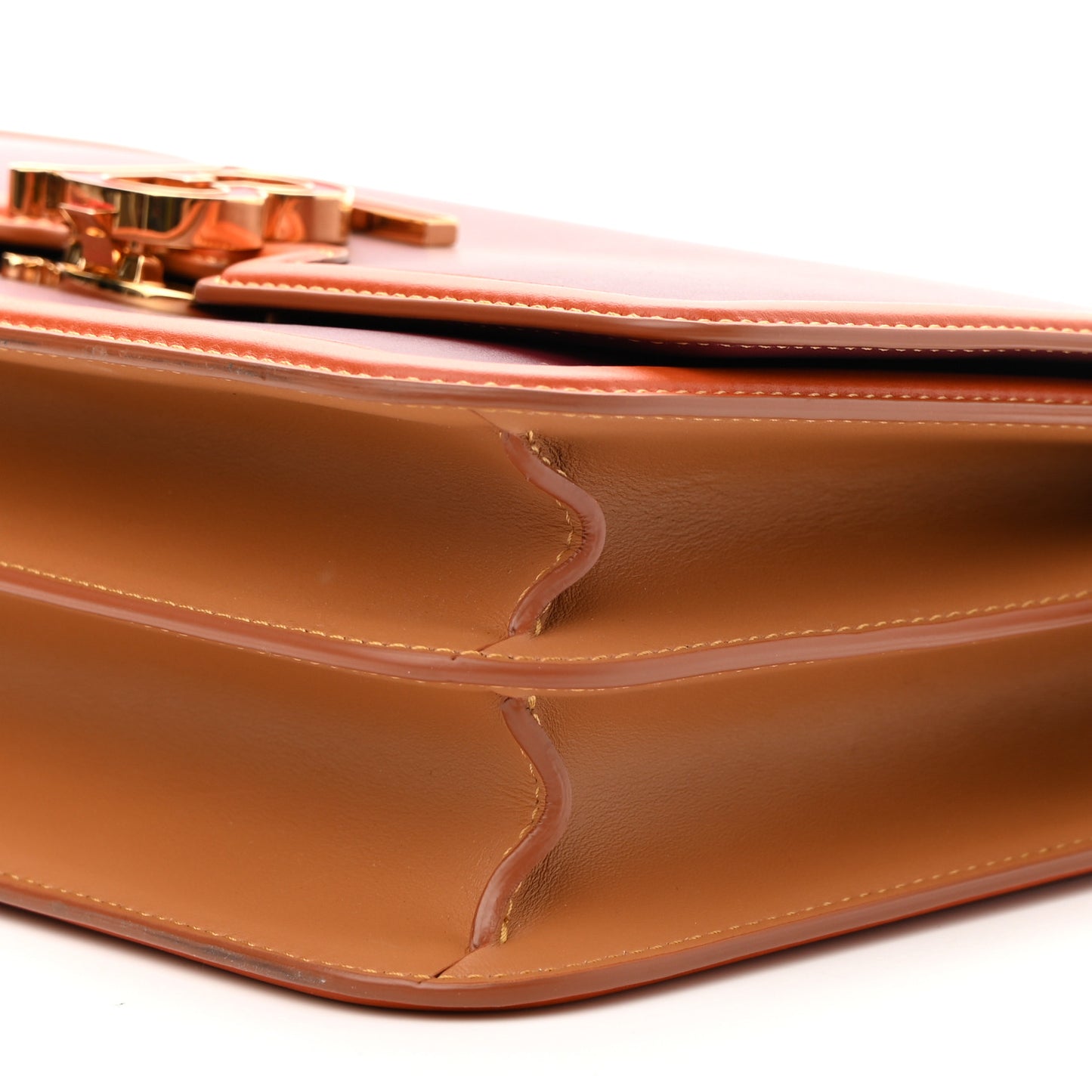 Smooth Calfskin Monogram Medium TB Bag Burgundy Multicolor