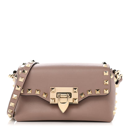 Valentino Garavani Calfskin Mini Rockstud Crossbody Bag Poudre 1 of 11