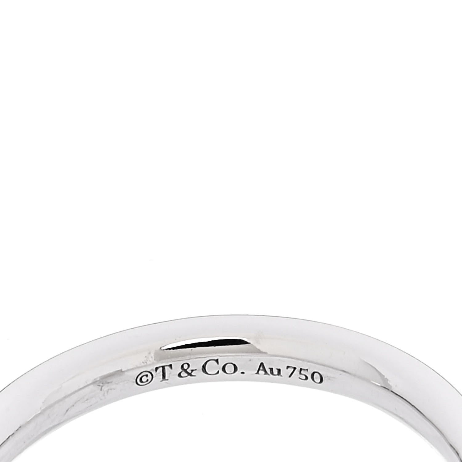 Tiffany 18K White Gold 2.5mm T T1 Ring 53 6.5 4 of 4