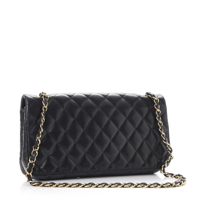 Chanel Lambskin Quilted East West Flap Black 3 of 8
