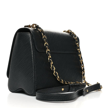Louis Vuitton Epi Twist Shoulder Bag MM Matte Black Gold 3 of 10