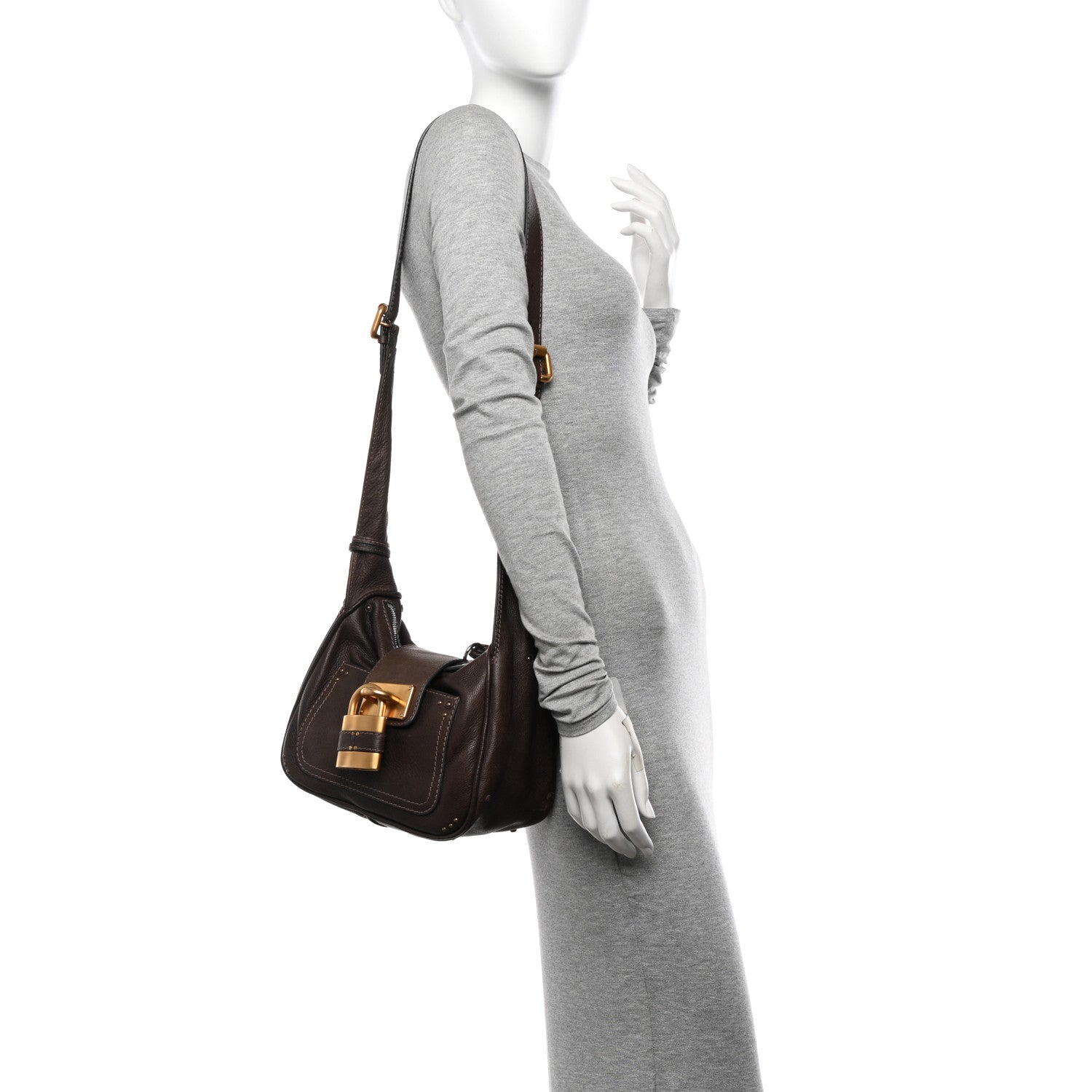 Chloe Calfskin Small Paddington Hobo Brown 2 of 10