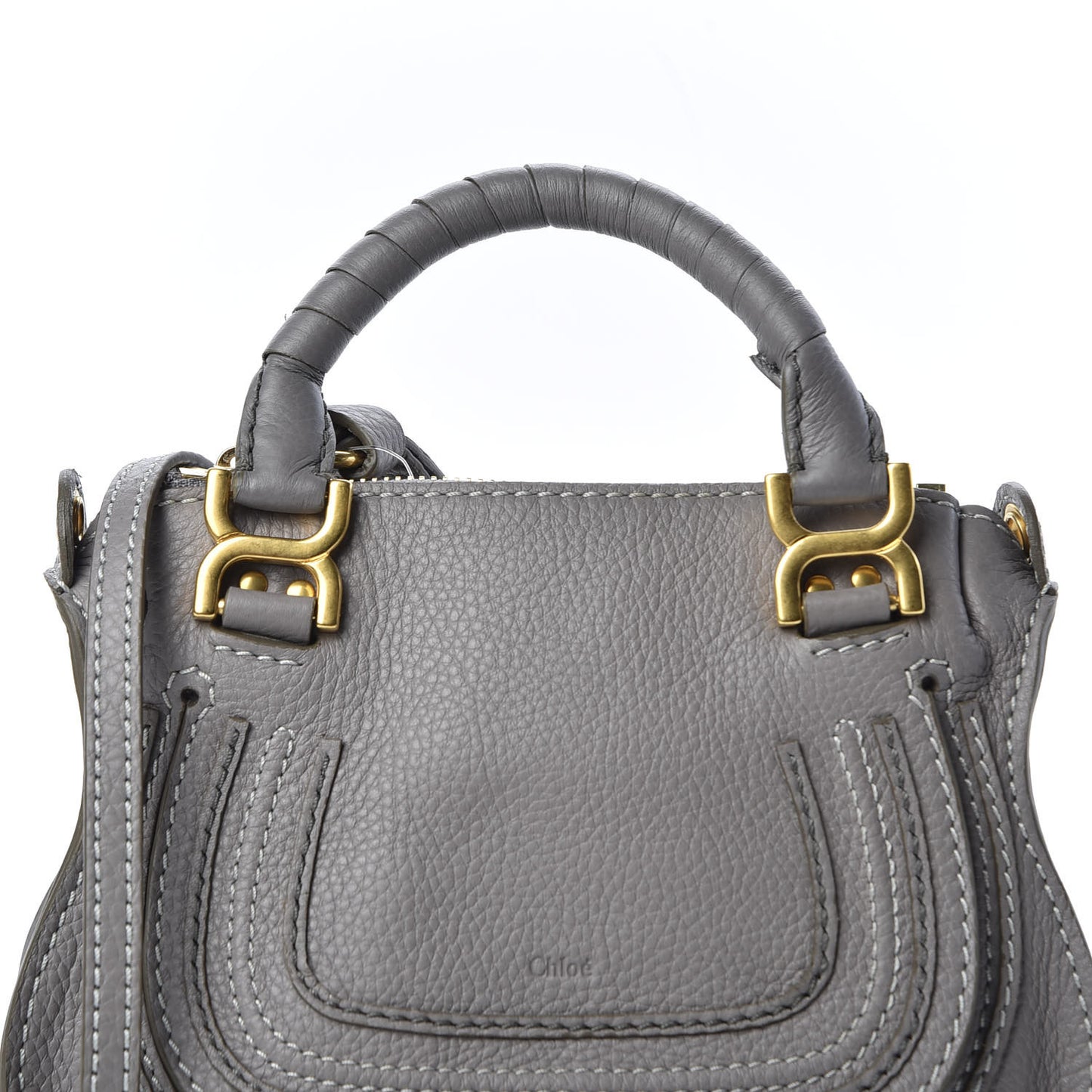Calfskin Mini Marcie Satchel Cashmere Grey