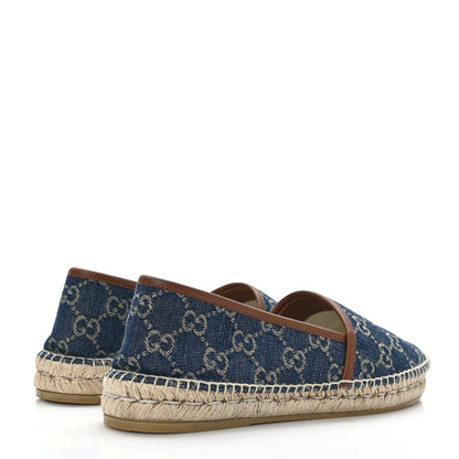 Gucci Denim GG Monogram Espadrilles 40 Blue Tea Cuir 4 of 8