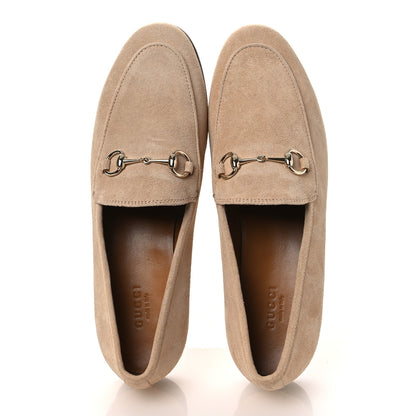 Gucci Suede Horsebit Womens Jordaan Loafers 38 Pink Sand 2 of 11