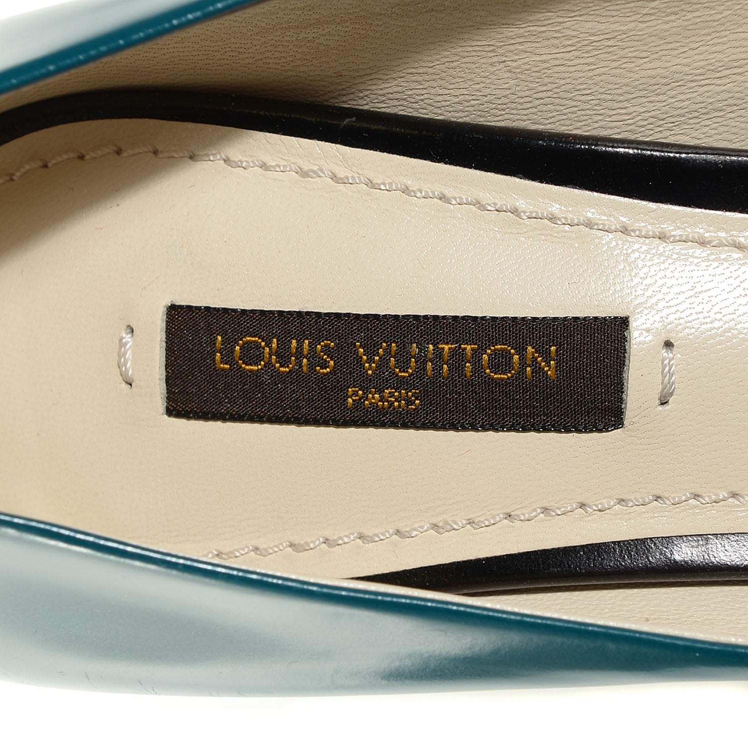 Louis Vuitton Glazed Calfskin Eyeline Pumps 36.5 Blue 7 of 7
