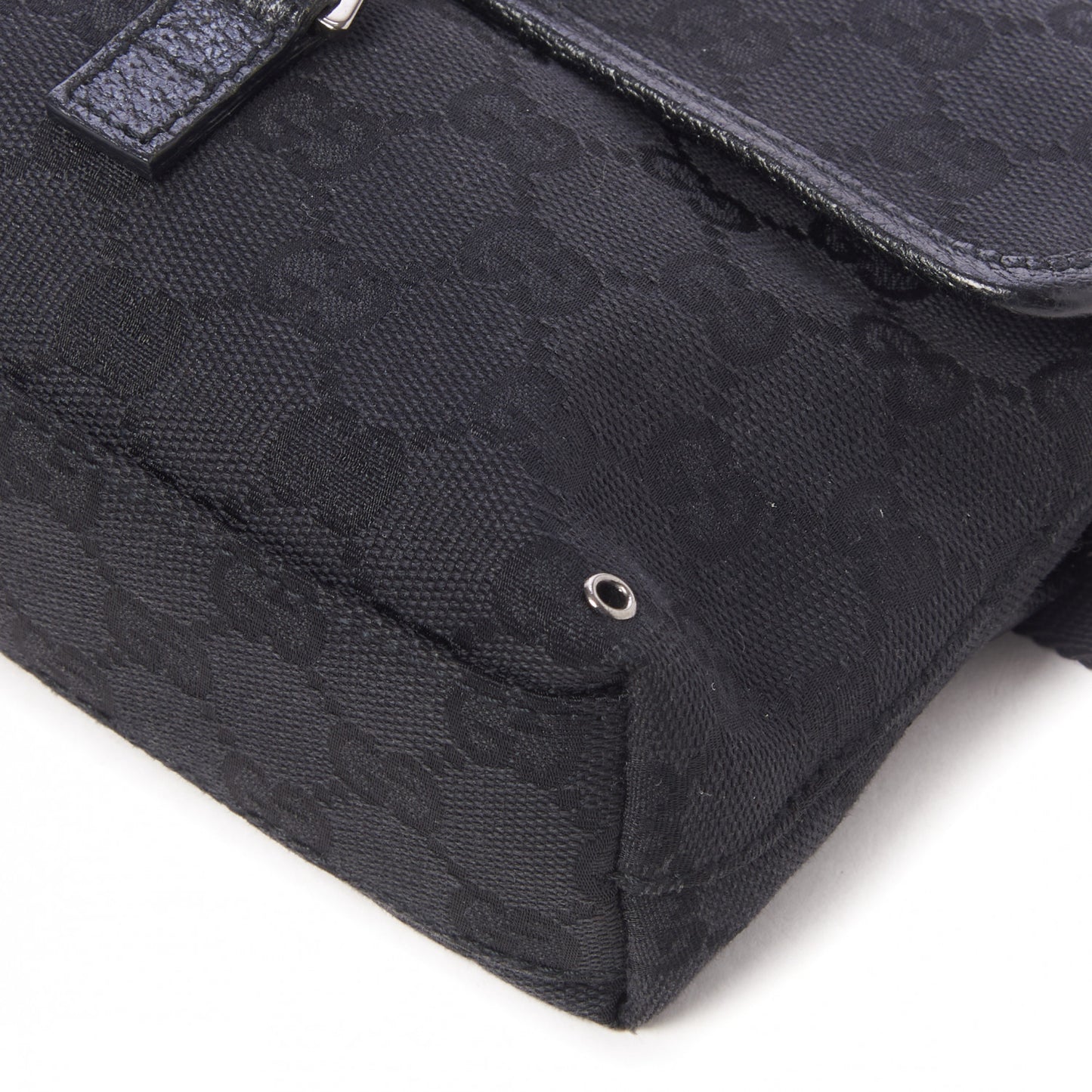 GG Monogram Web Flight Belt Bag Black
