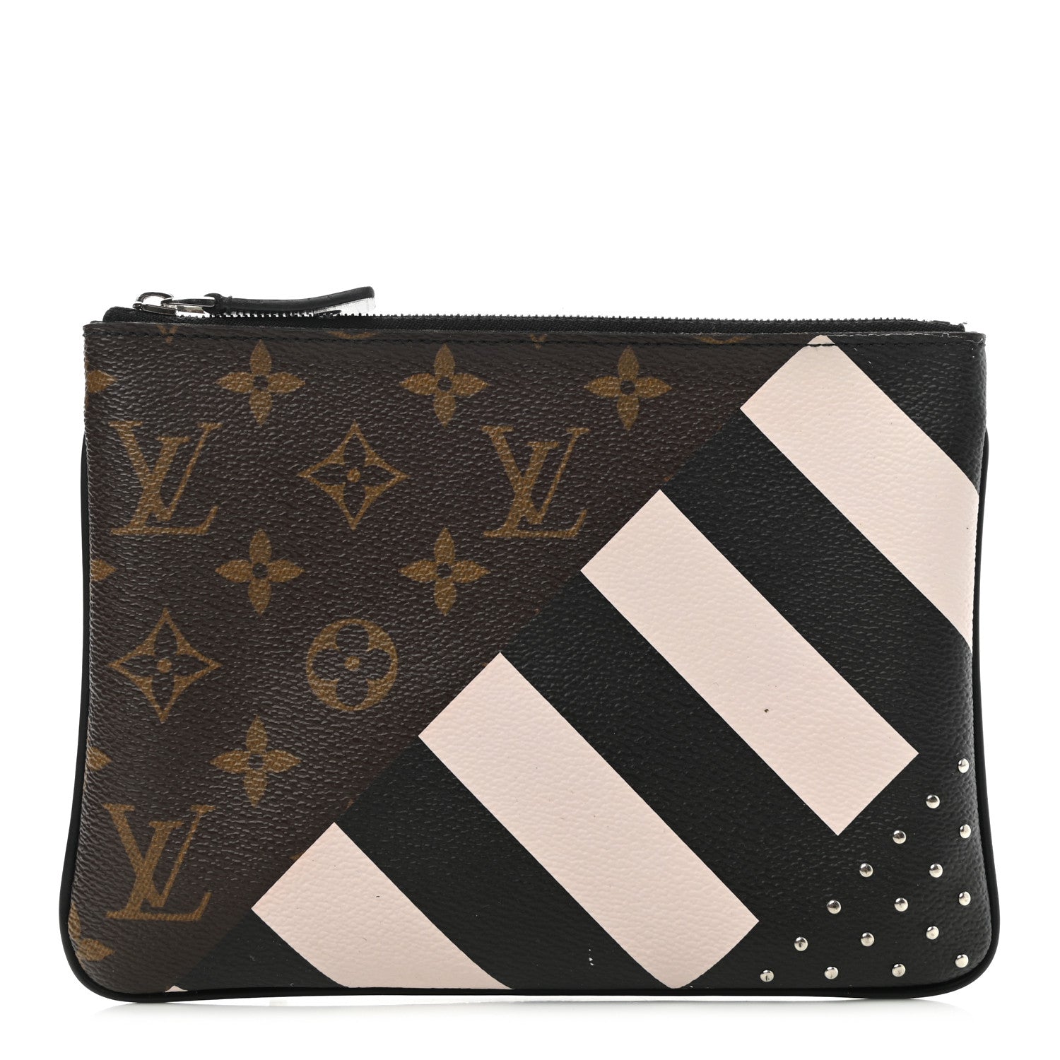 Louis Vuitton Monogram Stripes Pochette Plate PM 1 of 9