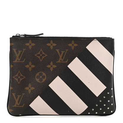 Louis Vuitton Monogram Stripes Pochette Plate PM 1 of 9