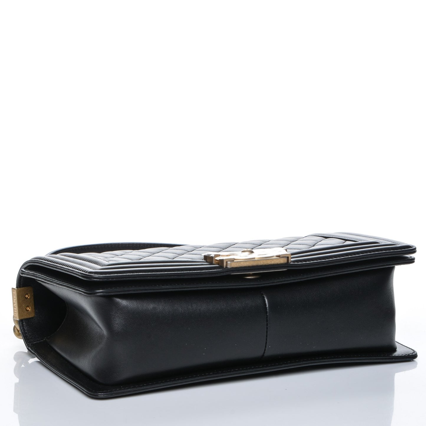 Lambskin Quilted Medium Boy Flap Black