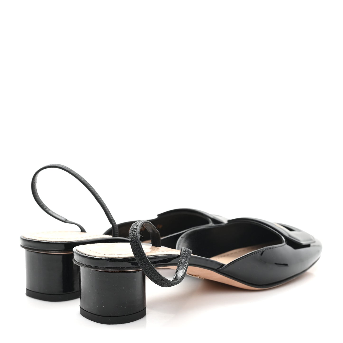 Patent Dior Day Slingback 35mm Pumps 38 Black
