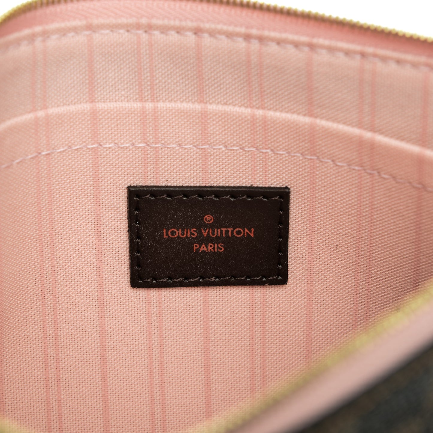 Damier Ebene Neverfull MM GM Pochette Rose Ballerine