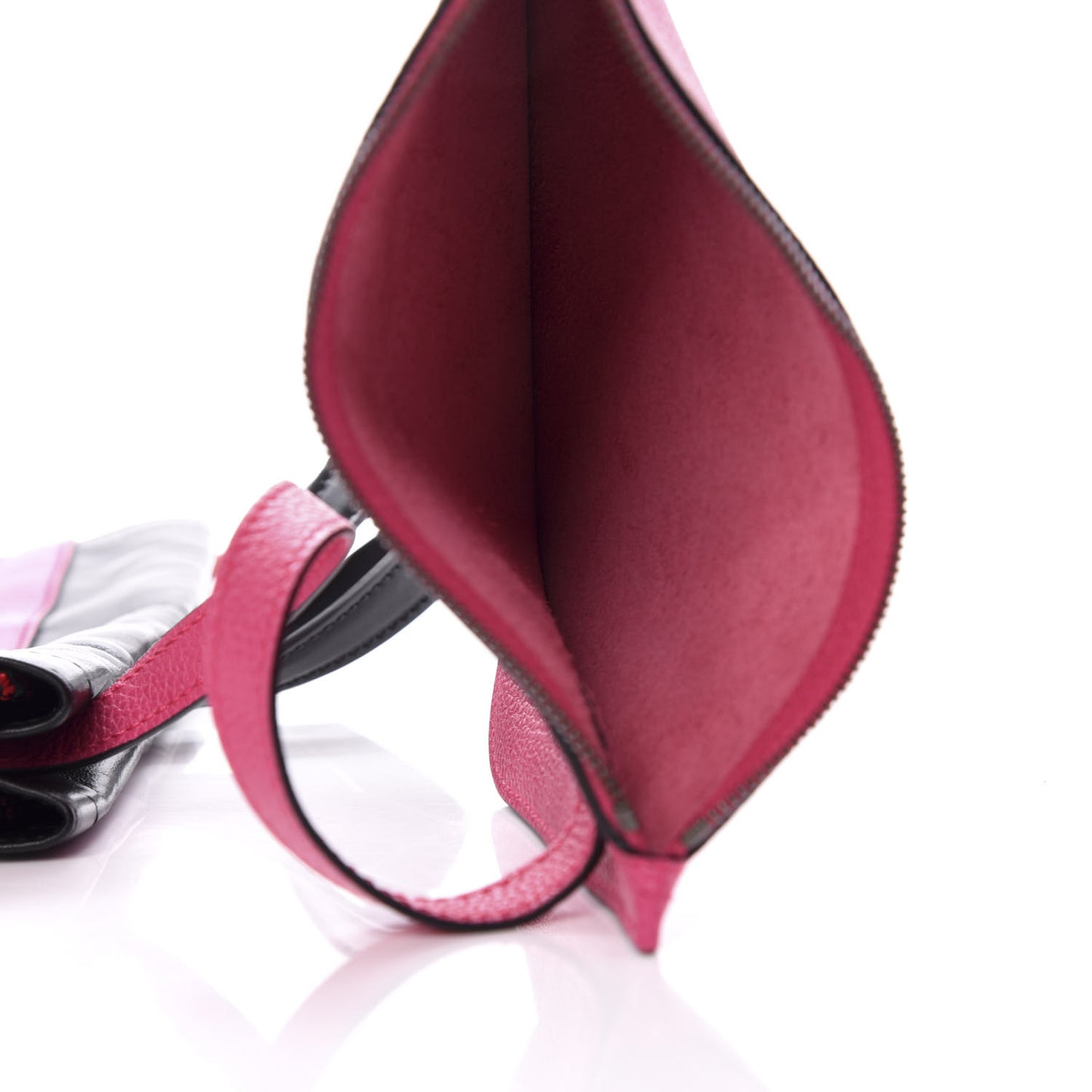 Grained Calfskin Logo Drawstring Backpack Box Pink Green Black