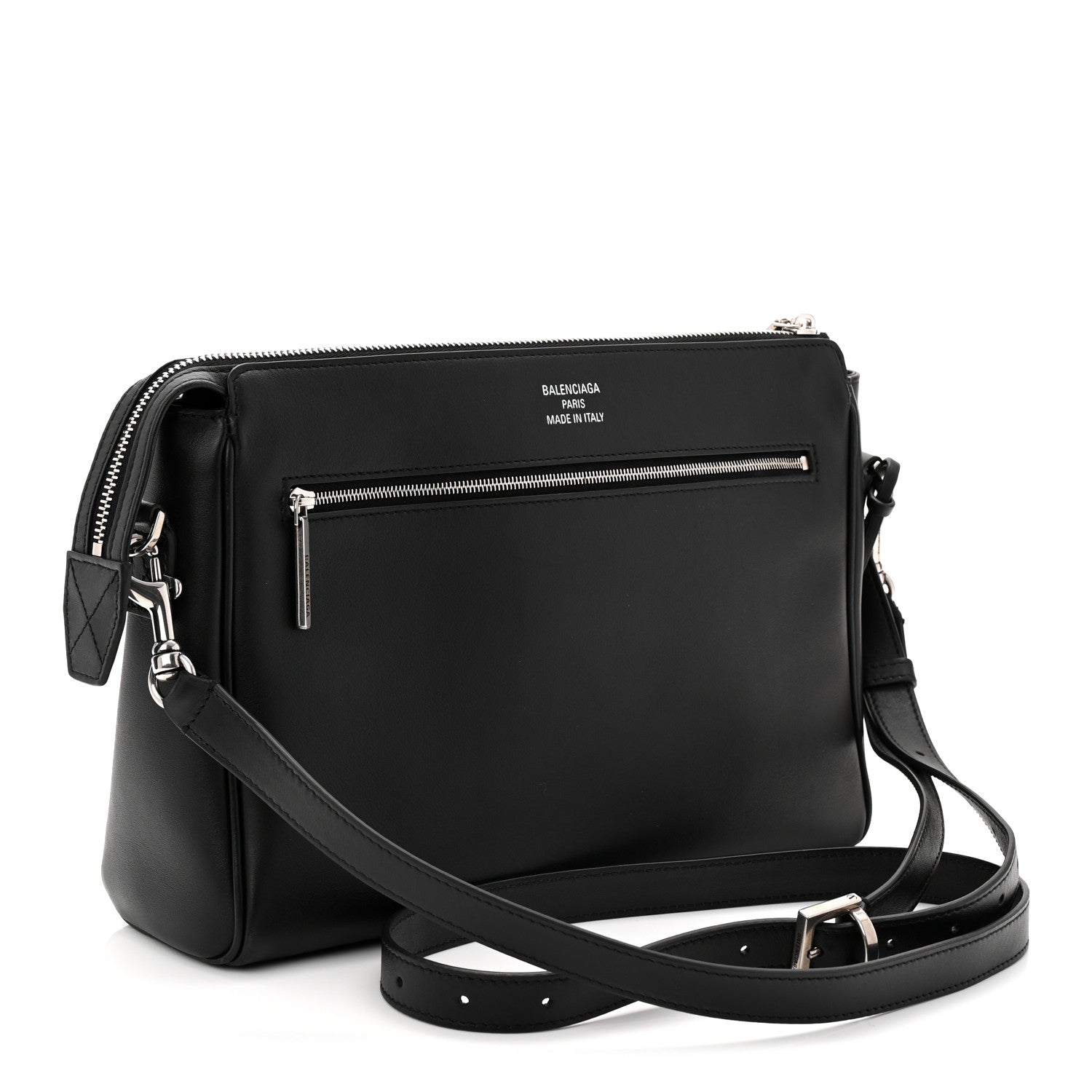 Balenciaga Smooth Calfskin Mens Small Bel Air Messenger Black 3 of 11