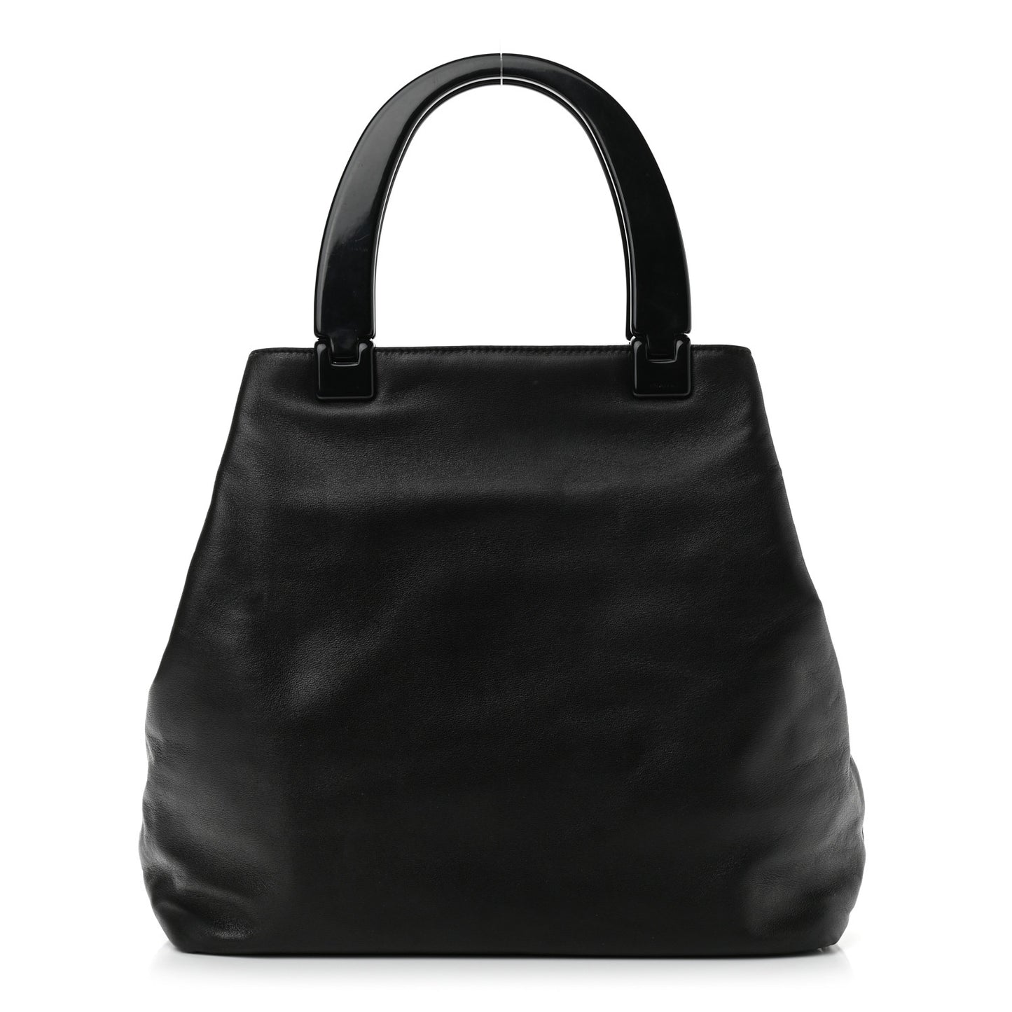 Soft Calfskin Top Handle Tote Black
