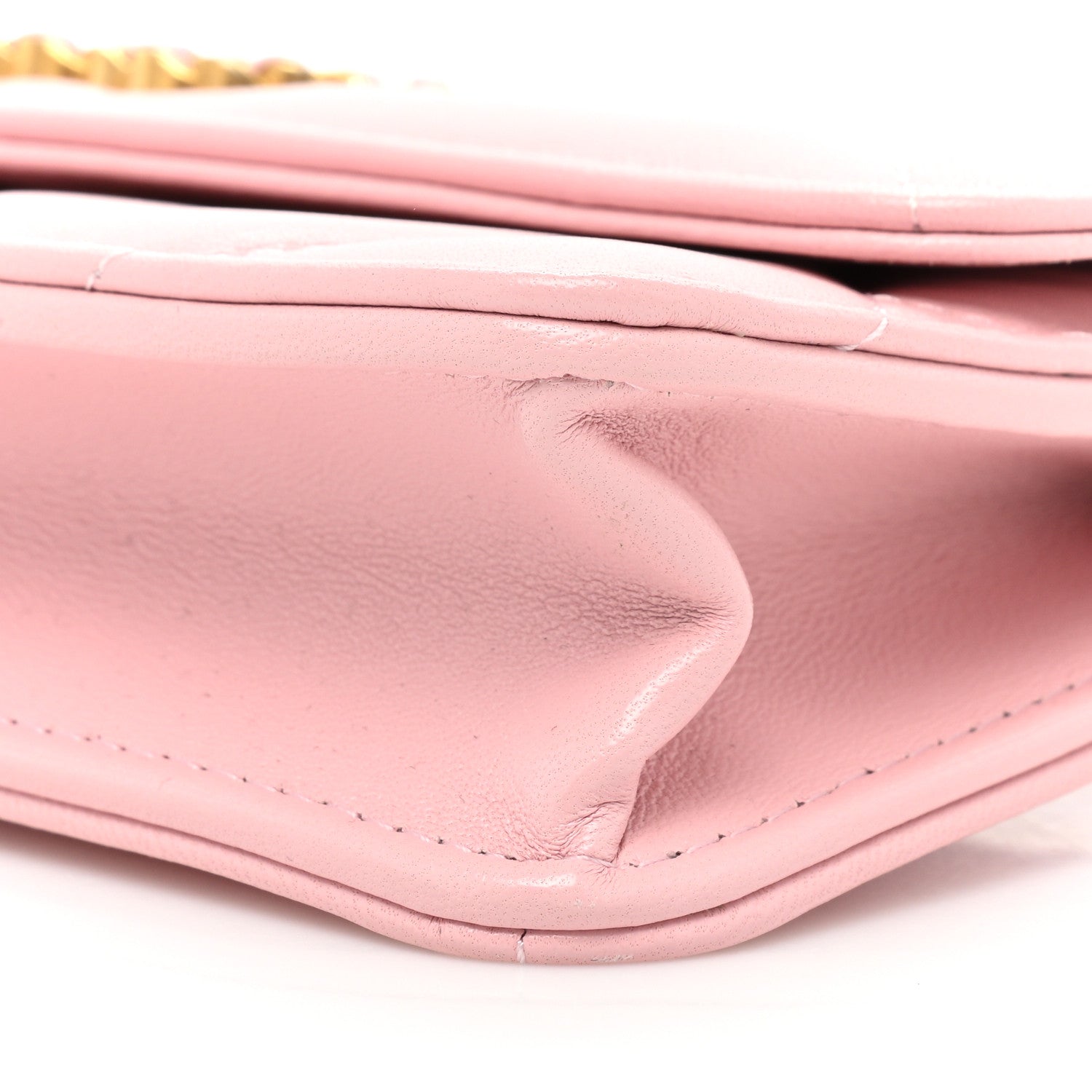 Chanel Lambskin Quilted Chanel 19 Belt Phone Holder Bag Pink 8 of 11