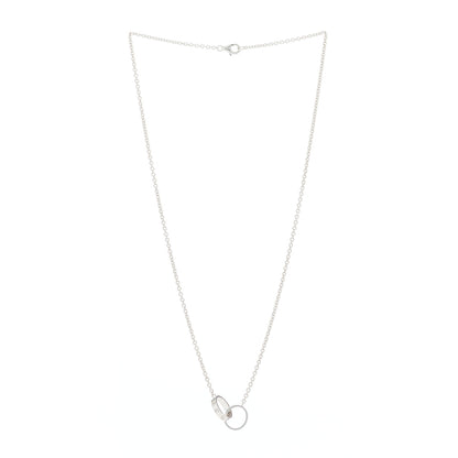 Cartier 18K White Gold Interlocking LOVE Necklace 2 of 5