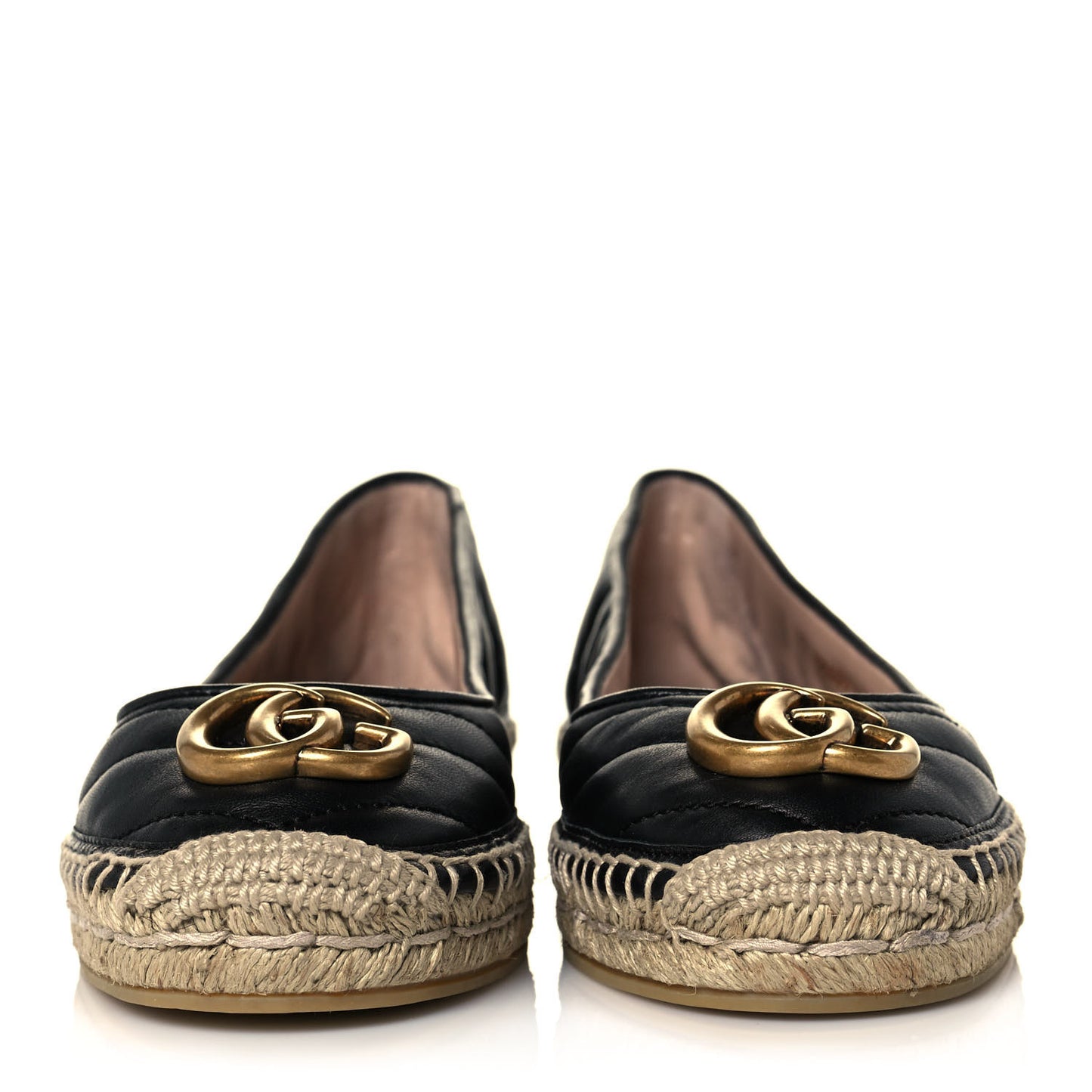 Nappa Matelasse GG Marmont Espadrilles 37 Black