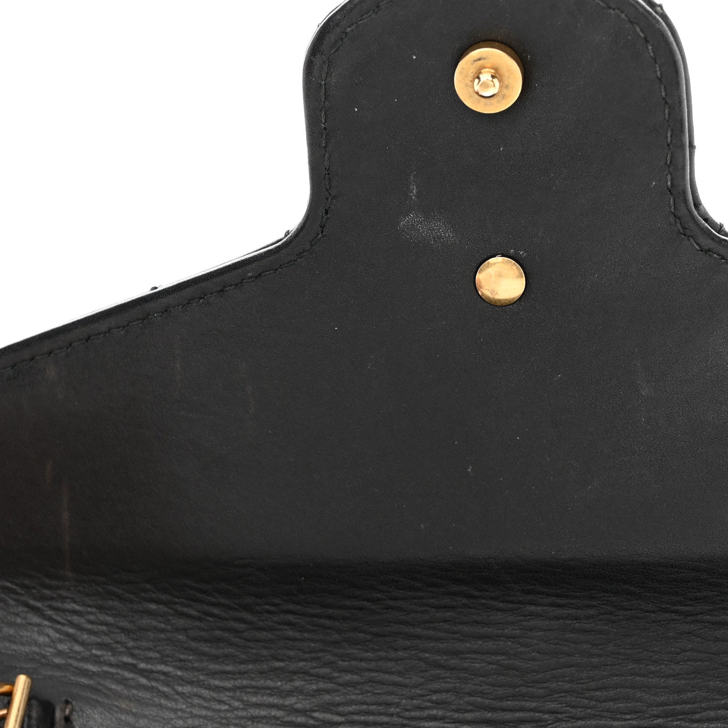 Gucci Calfskin Matelasse GG Marmont Chain Wallet Black 10 of 11
