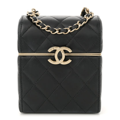 Chanel Lambskin Quilted Small Box With Chain Black 1 of 11