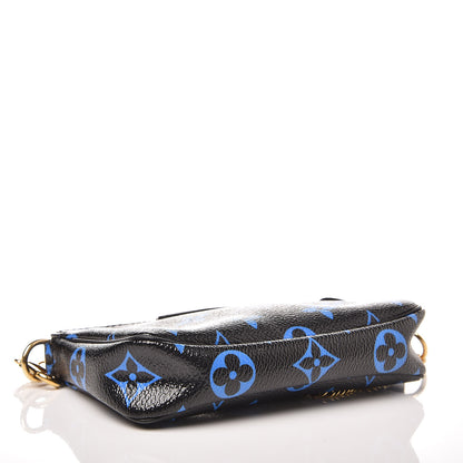 Louis Vuitton Colored Monogram Mini Pochette Accessories Blue Black 4 of 6