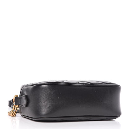 Gucci Calfskin Matelasse Mini GG Marmont Chain Shoulder Bag Black 4 of 11