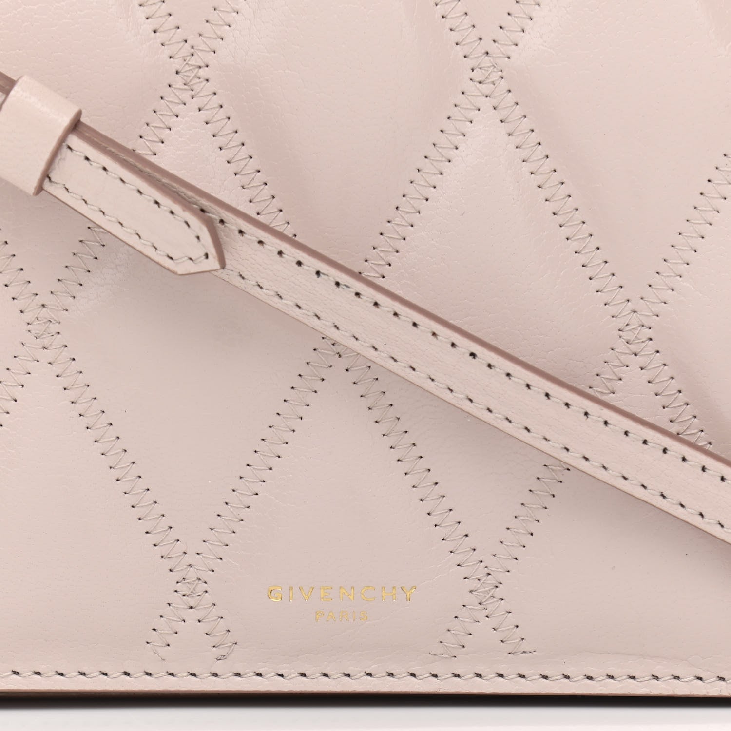 Givenchy Goatskin Quilted GV3 Strap Wallet Pale Pink 7 of 10