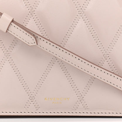 Givenchy Goatskin Quilted GV3 Strap Wallet Pale Pink 7 of 10