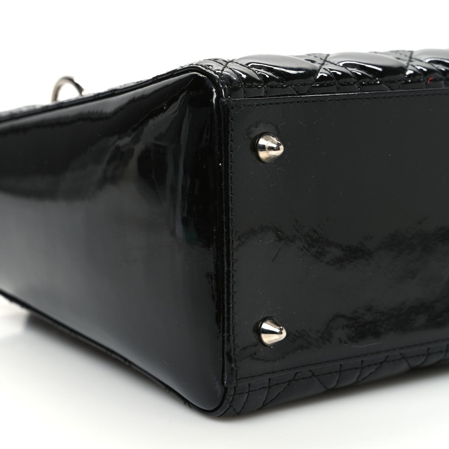 Patent Cannage Medium Lady Dior Black