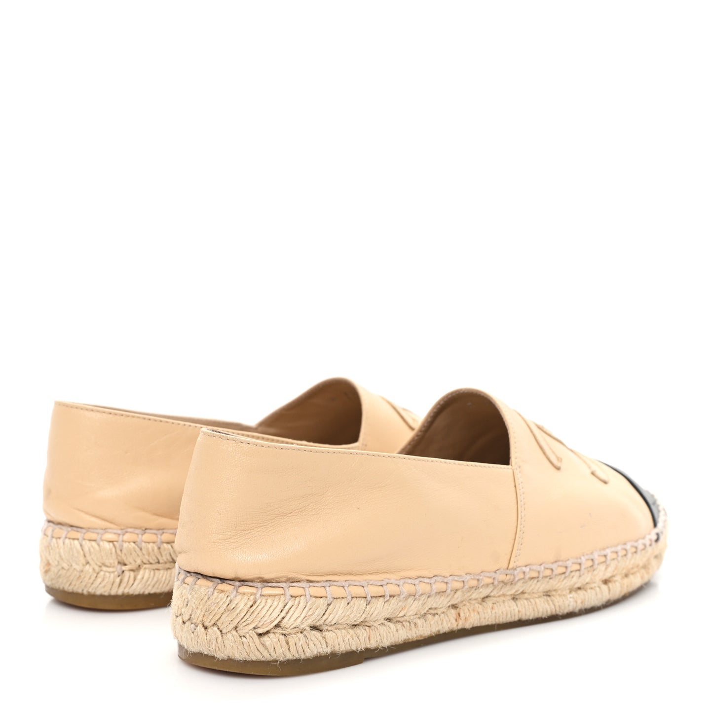 Lambskin CC Espadrilles 39 Beige Black