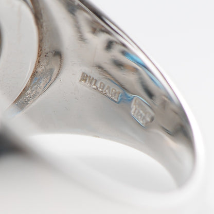 Bulgari 18K White Gold Blue Topaz Piramide Ring 4.5 6 of 7
