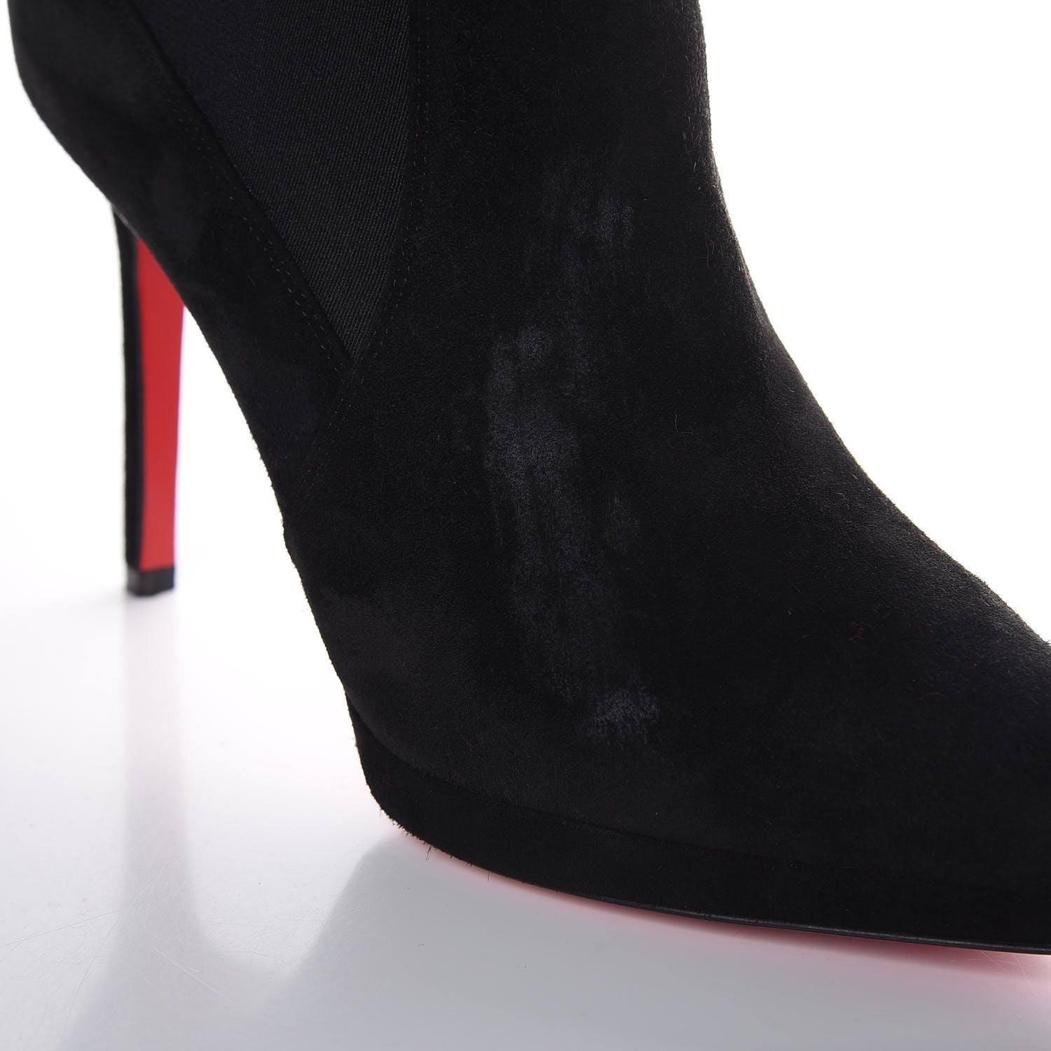 Christian Louboutin Suede Crochinetta 100 Ankle Boots 38.5 Black 9 of 9