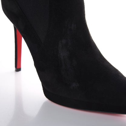 Christian Louboutin Suede Crochinetta 100 Ankle Boots 38.5 Black 9 of 9