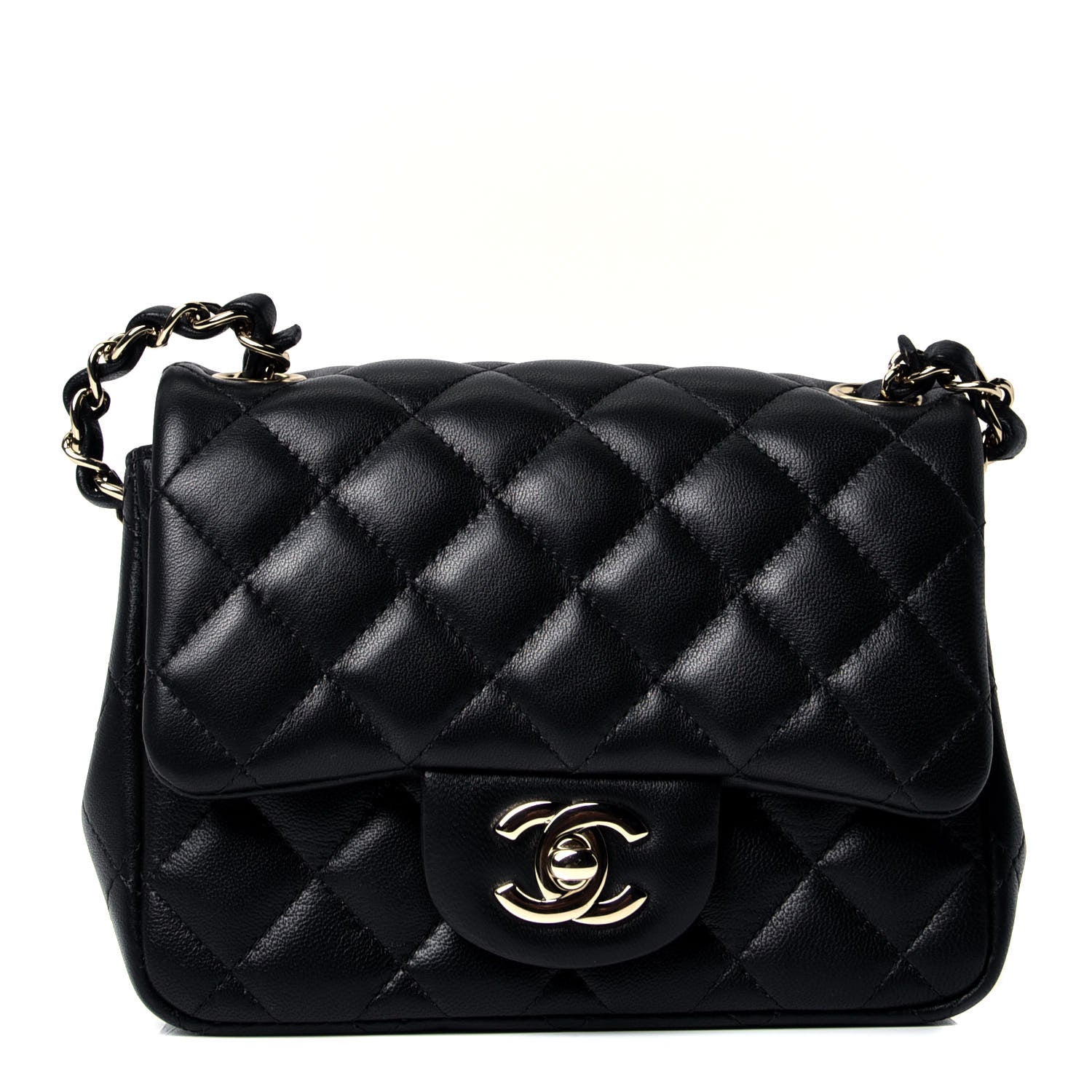 Chanel Lambskin Quilted Mini Square Flap Black 1 of 4