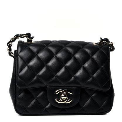 Chanel Lambskin Quilted Mini Square Flap Black 1 of 4