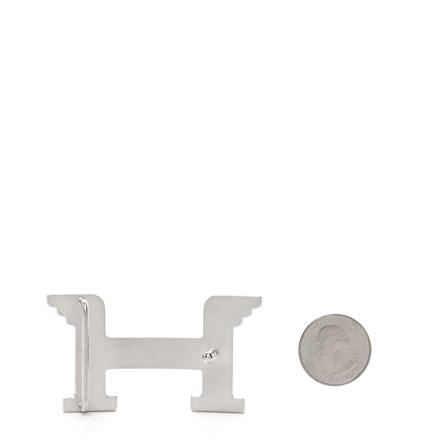 Brushed Palladium 32mm Pegase H Belt Buckle