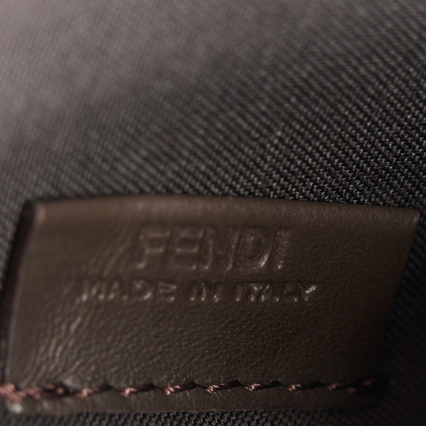 Fabric Jacquard Vitello Grace FF 1974 Fendigraphy Wallet On Chain Tobacco Moro Ebano