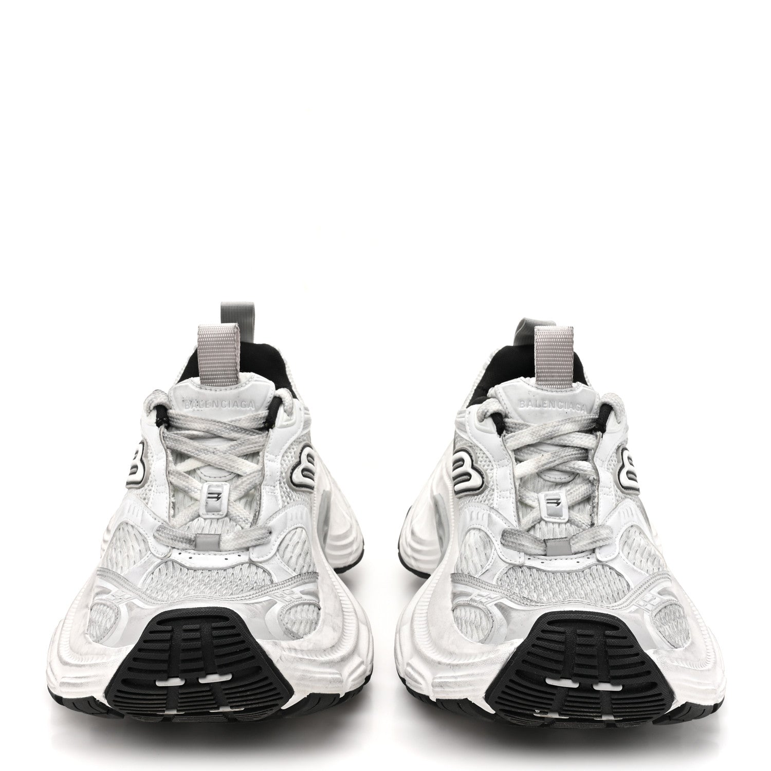 Balenciaga Mesh TPU Worn Out Effect Womens 10XL Sneakers 36 White Grey 3 of 9