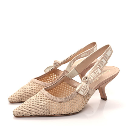 Christian Dior Micro Resille Ribbon J'Adior Slingback 65mm Pumps 39 Nude 3 of 8