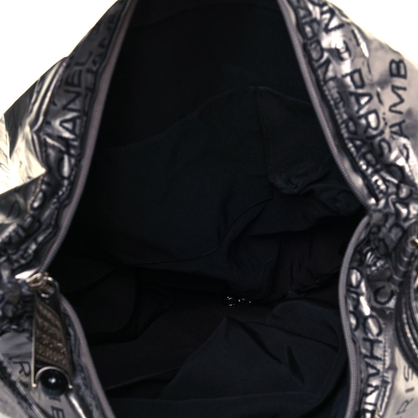 Metallic Coated Canvas Unlimited Ligne Shoulder Bag Silver