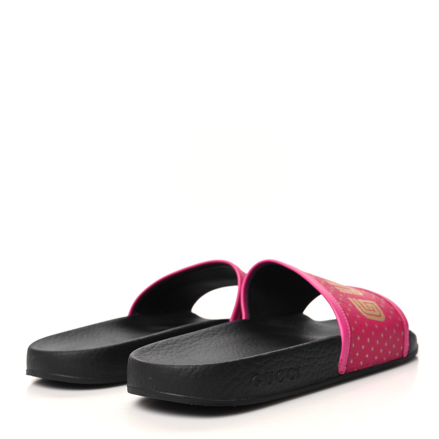 Gucci X SEGA Supreme Canvas Guccy Stars Womens Slide Sandals 39 Pink Gold 4 of 6