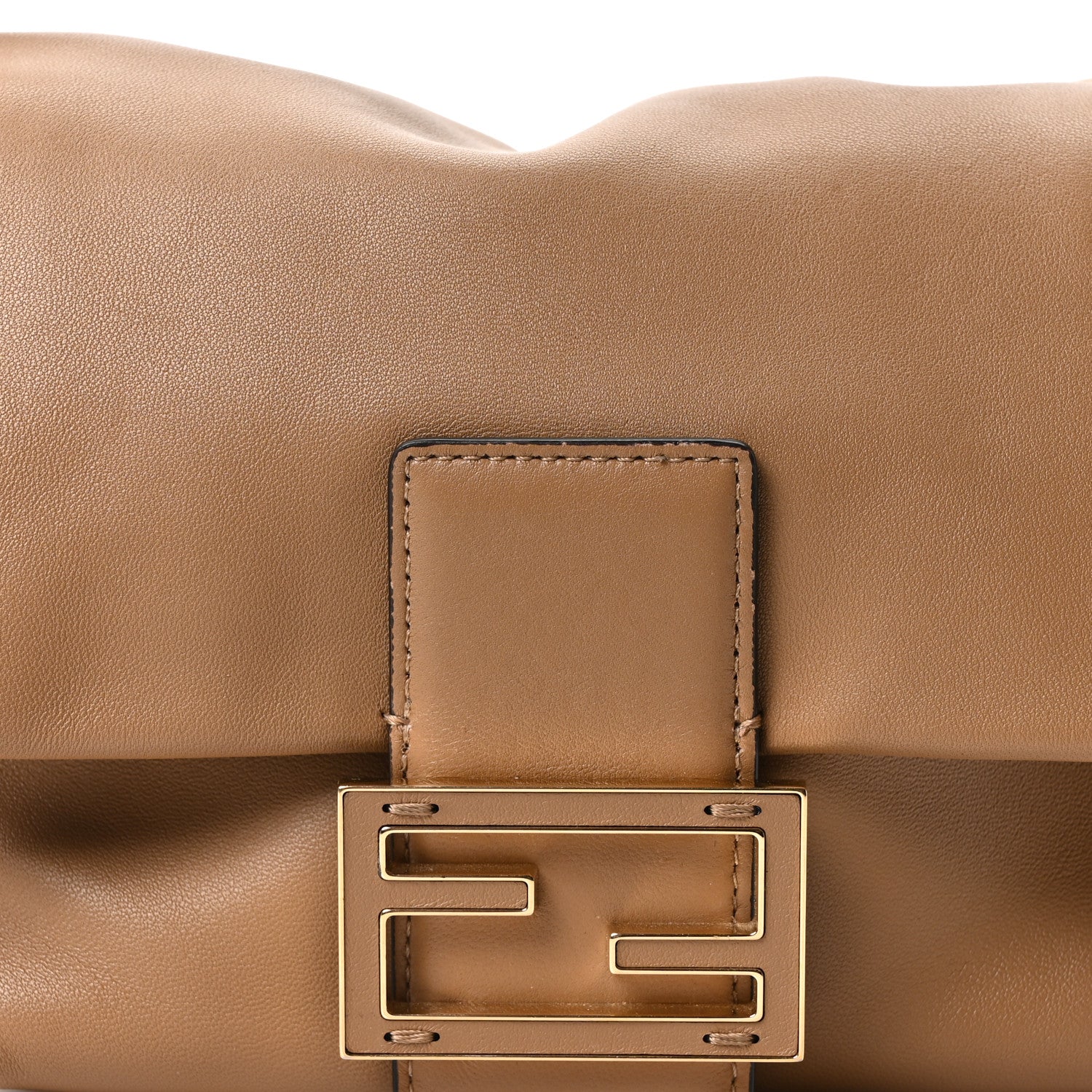 Fendi Shiny Nappa Small Mamma Baguette Cappuccino 8 of 10
