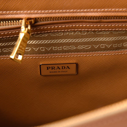 Prada Saffiano Lux Large Galleria Double Zip Tote Caramel 8 of 10