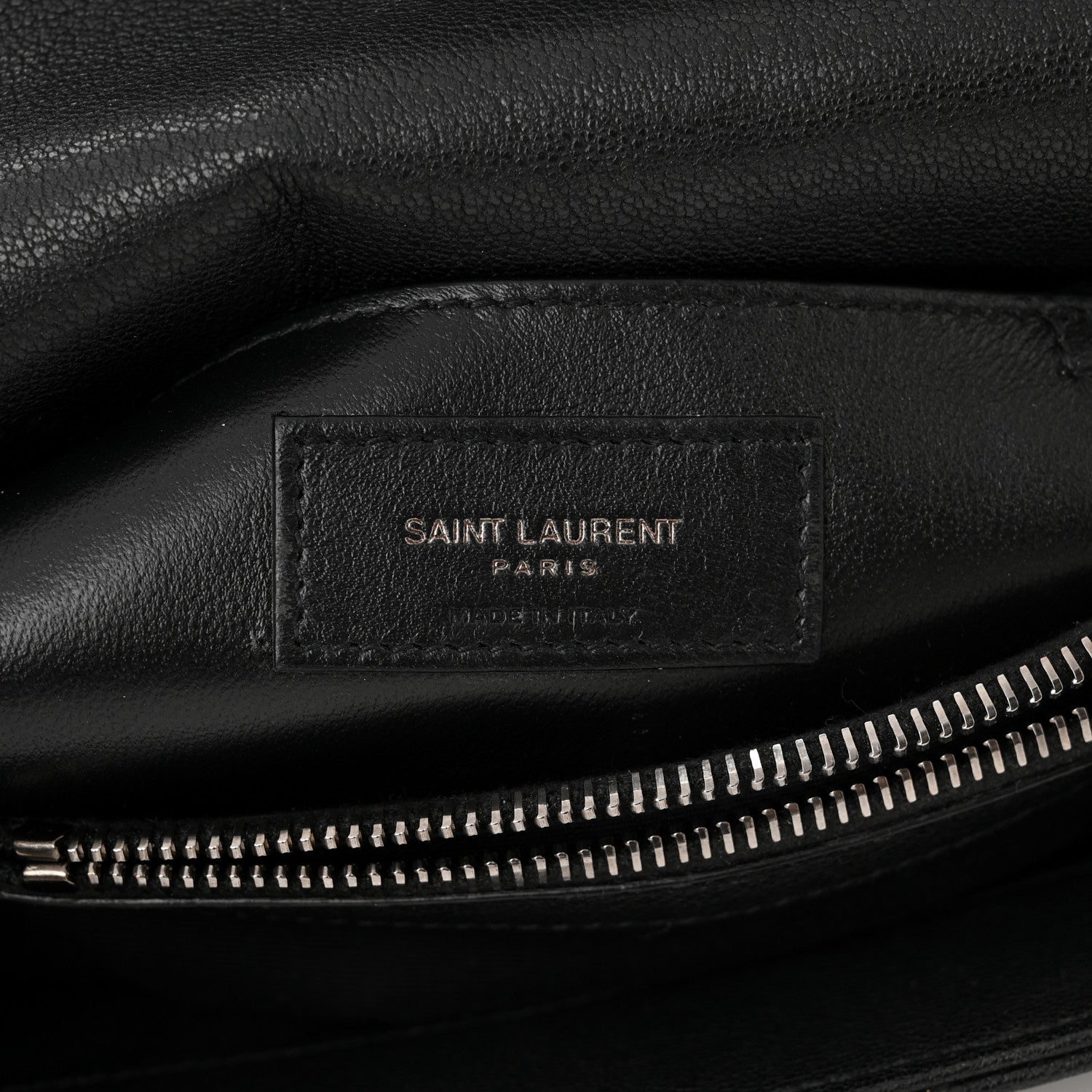 Saint Laurent Sheepskin Matelasse Chevron Monogram Medium College Bag Black 6 of 13