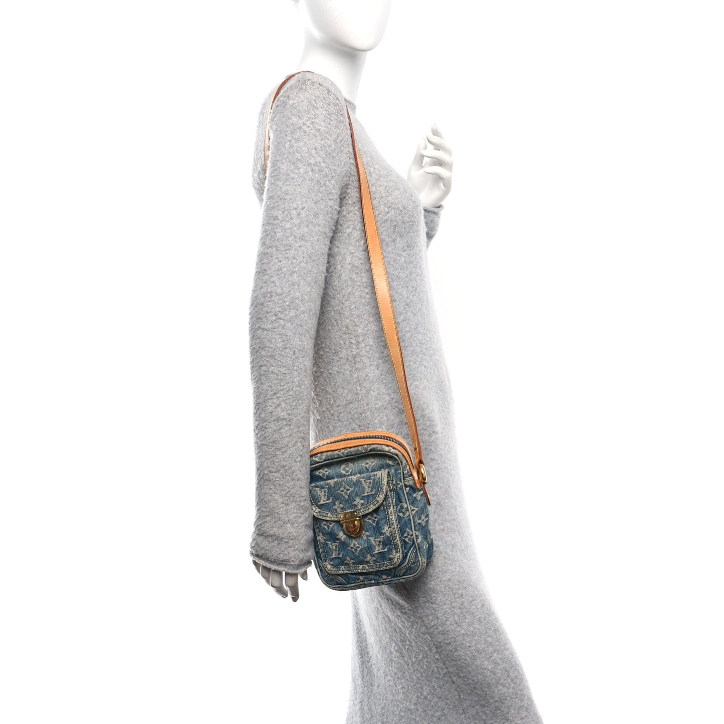 Denim Camera Bag Blue