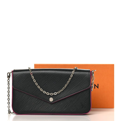 Louis Vuitton Epi Pochette Felicie Black Hot Pink 10 of 10