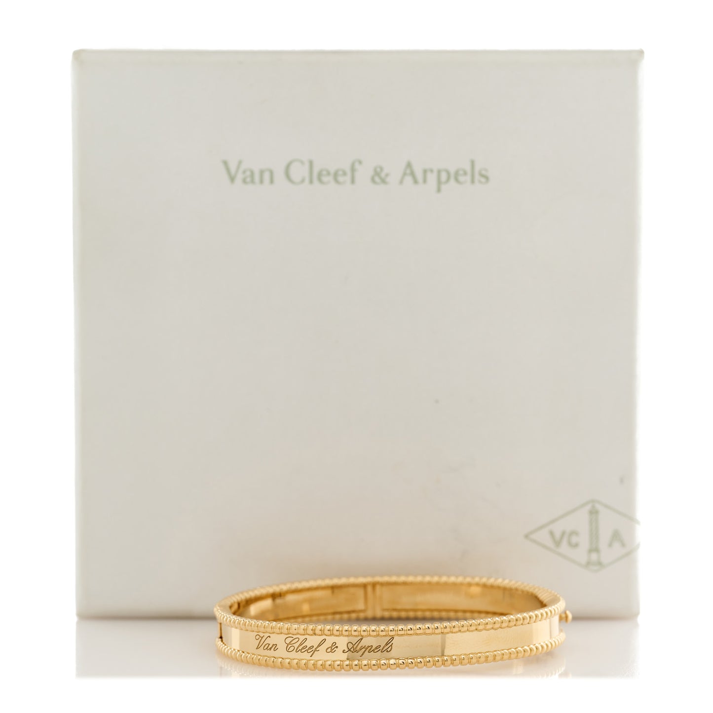18K Yellow Gold Perlee Signature Bangle Bracelet M